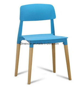 Chaise d'ordinateur de bureau de mode créative Chaise d'une personne avec des chaises en plastique de chaise en bois véritable (M-X3401)