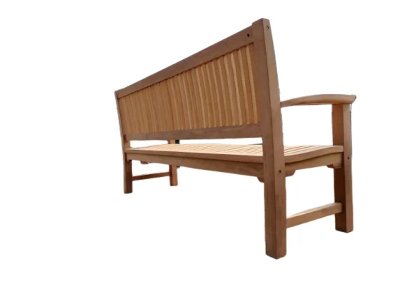 Chaise d'extérieur en bois de teck avec banc de parc en bois véritable