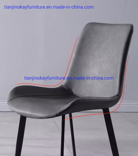 Chaise de salle à manger de restaurant moderne de chaise de salle à manger de jambe en métal nordique de meubles de conception de gros