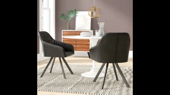 Chaise de salle à manger moderne en cuir de velours de salle à manger de restaurant de meubles à la maison